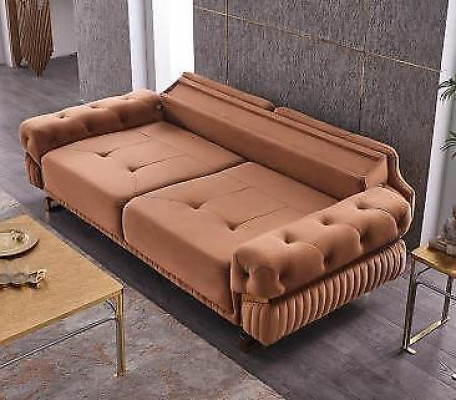 Luxus Dreisitzer Sofa Möbel Polster Stoff Couch Wohnzimmer Neu Möbel