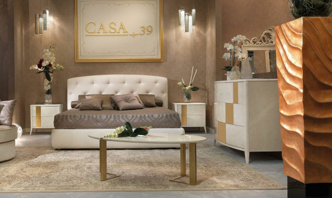 Bett + 2x Nachttisch 3 tlg Schlafzimmer Set Modern Design Luxus Klassische Möbel