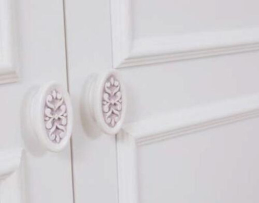 Luxus Schlafzimmer Set 4tlg. Bett 2 Nachttische Kommode Landhaus Möbel Neu