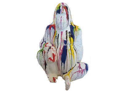 Designer Figur Statue Moderne Figuren Statuen Dekoration Deko Gorilla Garten Neu