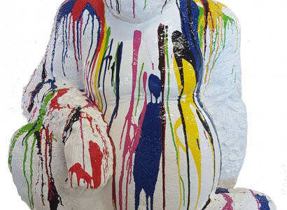 Designer Figur Statue Moderne Figuren Statuen Dekoration Deko Gorilla Garten Neu