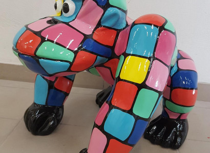 Gorilla Designer Figur Statue Moderne Statuen Figuren Dekoration Deko Garten Neu