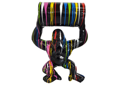 Designer Gorilla Figur Statue Moderne Figuren Statuen Dekoration Deko Garten Neu