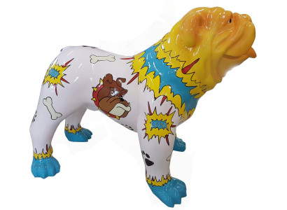 Design Figuren Skulpturen Moderne Bulldogge Skulptur Deko Skulpturen Dekoration