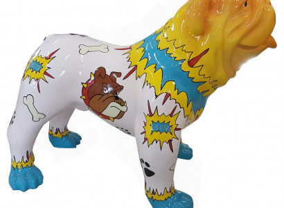 Design Figuren Skulpturen Moderne Bulldogge Skulptur Deko Skulpturen Dekoration