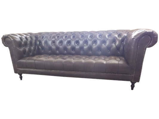 Sofa 4 Sitzer Chesterfield Couch Luxus 245cm Ledersofa Couchen Möbel