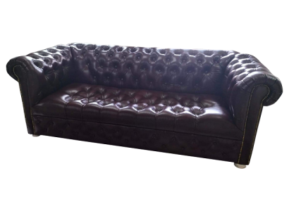 Chesterfield Sofa 3 Sitzer Ledersofa Couch Braun Modern Sofas 230cm