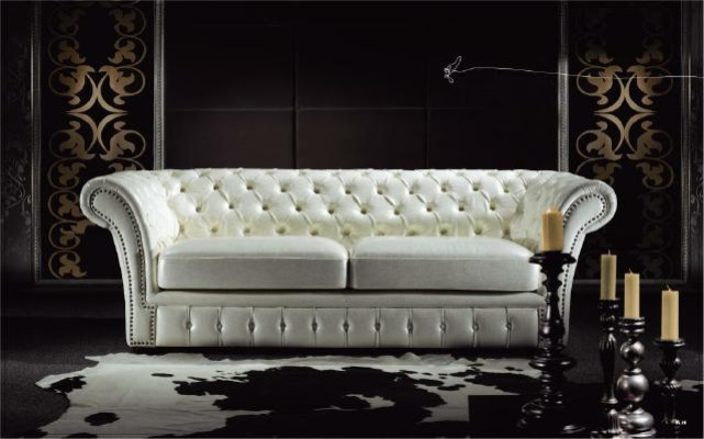 Chesterfield Sofa Luxus Dreisitzer Sofas Wohnzimmer Couchen Weiß