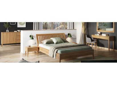 Echtes Holz Schlafzimmer 6tlg. Set 2x Nachttisch Sсhminktisch Kommode Spiegel