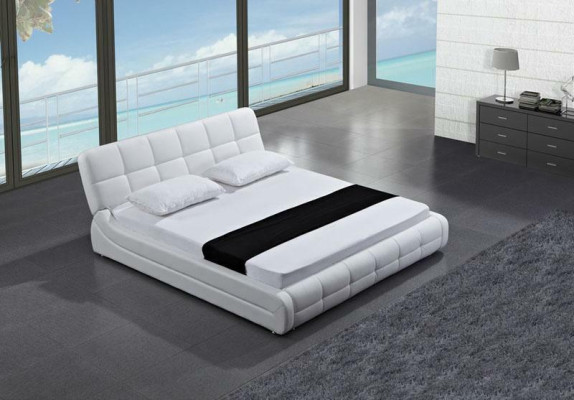 Modernes Bett Betten Polster Doppel Ehe Hotel Luxus Leder Designer