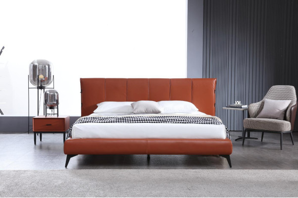 Polster Doppel Betten Metall Design Luxus Bett Schlafzimmer Italienisches