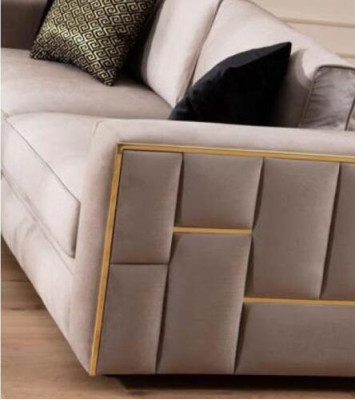 Sofa 3 Sitzer Textil Sofas Couch Polster Möbel Luxus Moderner Dreisitzer Neu