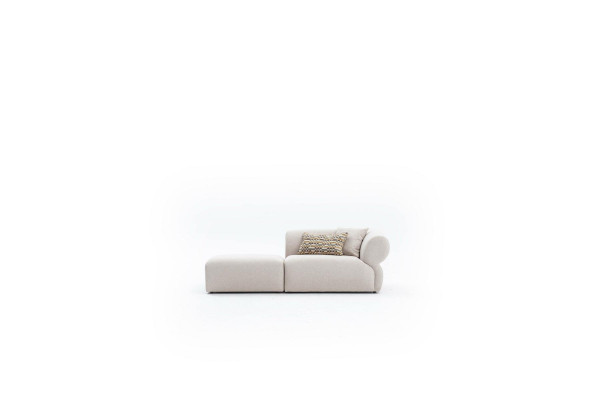Textil Sofa 3 Sitzer Wohnzimmer Luxus Möbel Design Couch Beige 215cm
