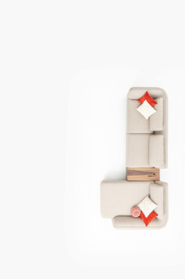 Sofa L-Form Luxus Möbel Wohnzimmer Polster Sofa Moderne Couch 365x170