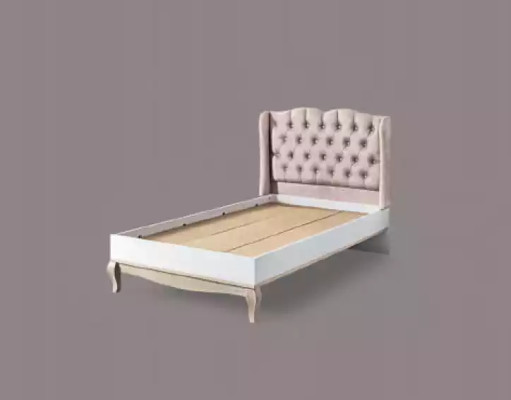 Bettdesign Chesterfield Jugendbett Holzmöbel mit weicher Polsterung 120x200cm