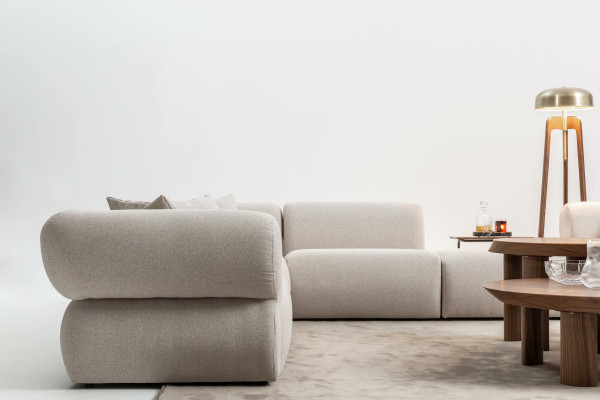 Gemütliches Ecksofa L-Form Beige Polstersofa Wohnlandschaft Couch Neu