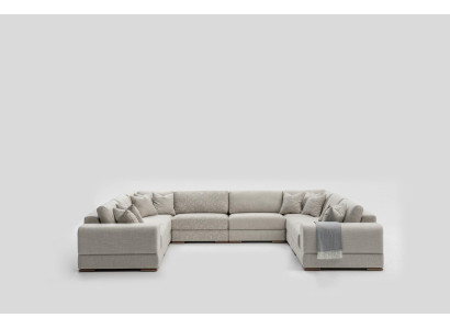 Sofa U Form Modern Design Luxus Wohnzimmer Big Grau Ecksofa Neu