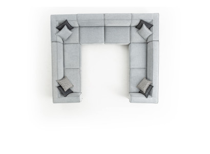 Wohnzimmer Ecksofa U Form Luxus Modern Design Grau Big Sofa Wohnlandschaft