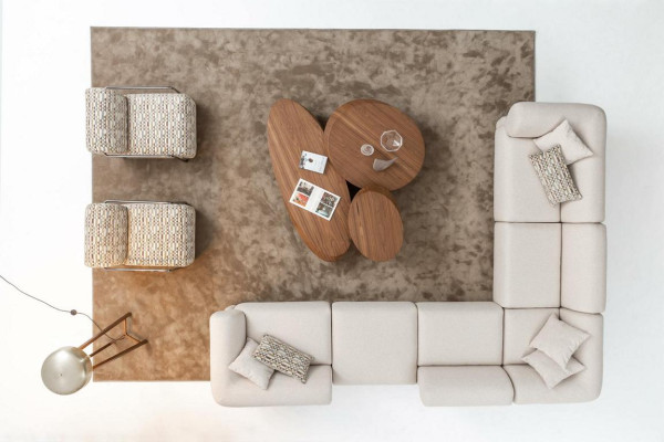 Italienische Stil Möbel Ecksofa Eckcouch Wohnlandschaft Eckgarnitur 5tlg.