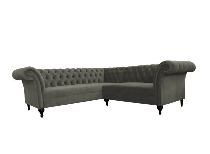 Chesterfield Ecksofa Eckcouch Designer Sofa Couch Samt Ledersofa SLIII Sofa №97