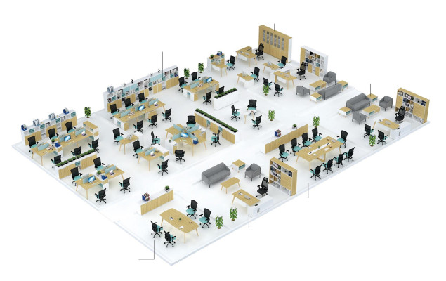 Home Office Schreibtisch Eckschreibtisch Computertisch Bürotisch neu Firma