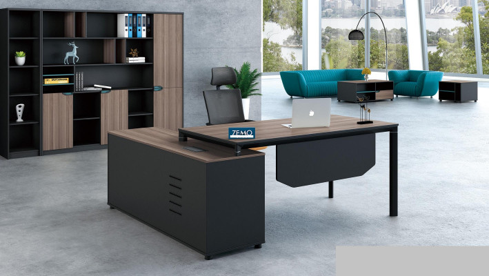 Schreibtisch mit Regal Home Office Büroeinrichtung Deko Möbel Schreibtisch