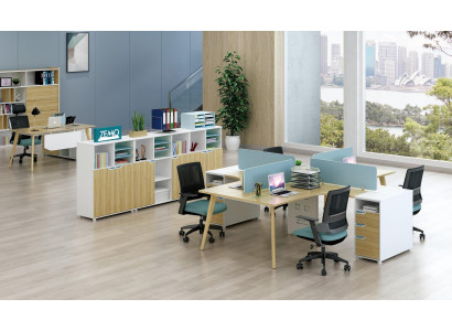 Callcenter 4 Arbeitsplätze Schreibtisch Büro Möbel Einrichtung Ausstattung