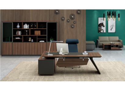 Home Office Schreibtisch Büro Einrichtung Tisch mit Schubladen Arbeitszimmer