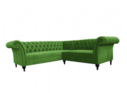 Grüne Stilvolles Ecksofa Chesterfield Couch L-Form Designer Sofas Polster Möbel