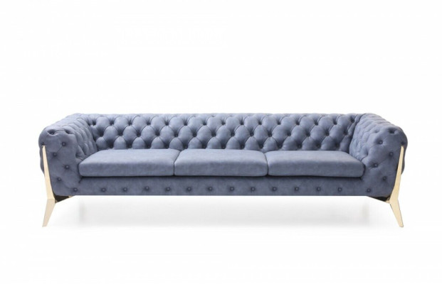 Luxus Hochwertige Sofa Couch Polster Sitz 3+2+1 Garnitur Chesterfield Garnituren