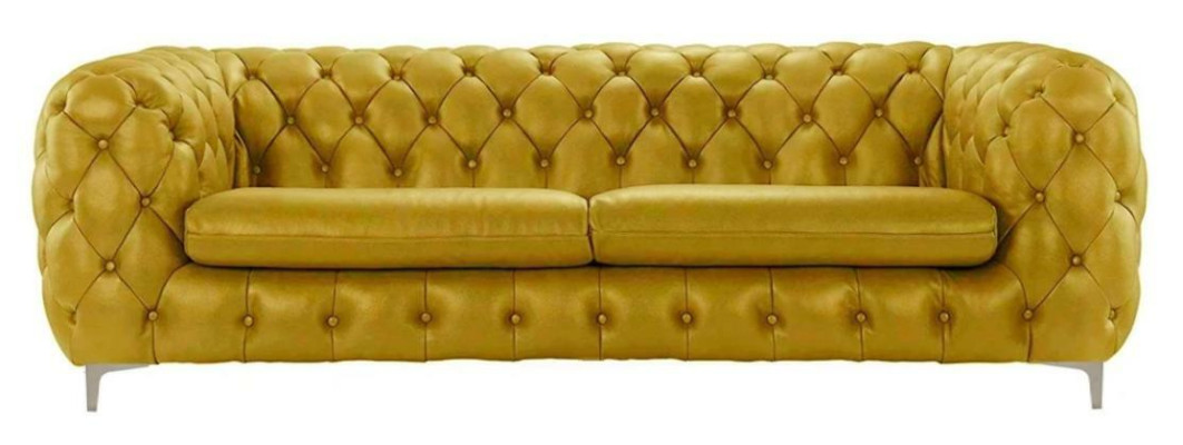 Chesterfield Sofa Braun xxl Big Leder Wohnzimmer Möbel 4 sitzer Violet Gelb Grün