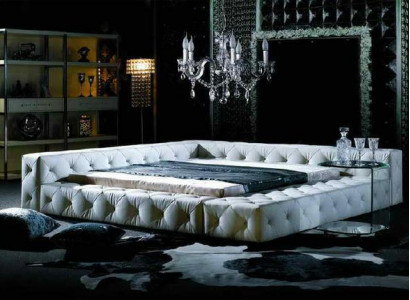 Designer Chesterfield Luxus Wasserbett Bett Betten Komplett System 