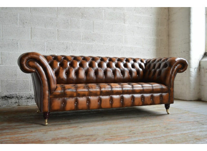 Luxus Designer Sofa Couch Polster Drei Sitzer Leder Couchen Sofas 3er Sitz Neu