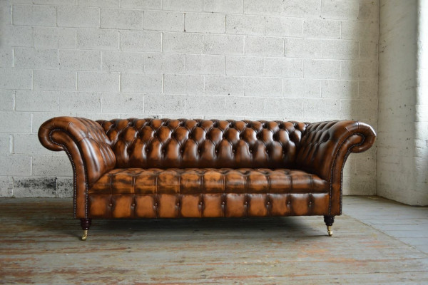 Luxus Designer Sofa Couch Polster Drei Sitzer Leder Couchen Sofas 3er Sitz Neu