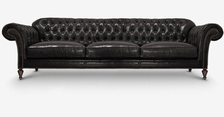 Klassische Chesterfield Sofagarnitur Komplett Set Garnitur Sofa Polster Leder