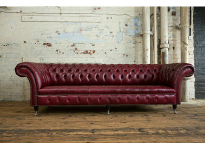 Chesterfield Design Sofa 4 Sitzer Couch Polster Luxus Klassische Textil Sofas