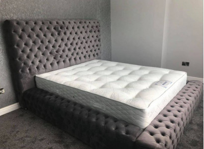 Modern Stilvolles Chesterfield Bett Schlafzimmer Betten Textil Möbel
