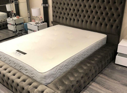 Chesterfield Bett Schlafzimmer Betten Textil 180x200cm Samt Big Hotel Betten Neu