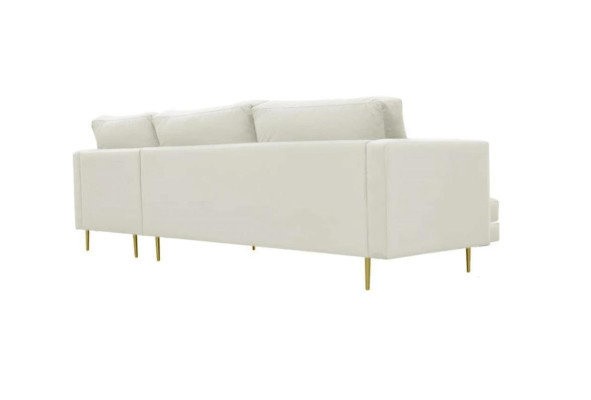 Eleganz in Weiß für Ihr exklusives Designer Sofa im luxuriösen L-Form Stil