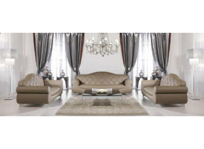 Beige Sofagarnitur Chesterfield Sofas Polster 3+1+1 Set Garnitur