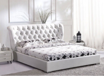 Chesterfield Bett Schlafzimmer Betten Textil 180x200cm Samt Big Hotel Betten Neu