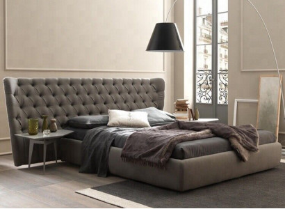 Großes Chesterfield Luxus Doppelbett Designer Schlafzimmer Möbel