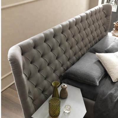 Großes Chesterfield Luxus Doppelbett Designer Schlafzimmer Möbel