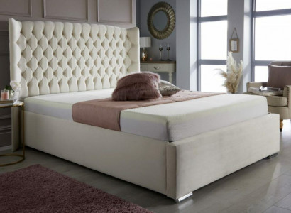 Chesterfield Bett Design Schlafzimmer Englisches Betten 180x200cm Textil Polster