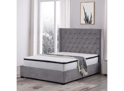 Bett Chesterfield Polsterbett Luxus Schlafzimmer Design Betten Textil Leder Neu