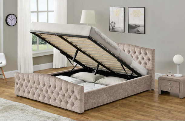 Gepolstertes Designer Bett Textil Leder Polster Betten 180x200cm Schlafzimmer