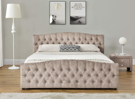 Gepolstertes Designer Bett Textil Leder Polster Betten 180x200cm Schlafzimmer