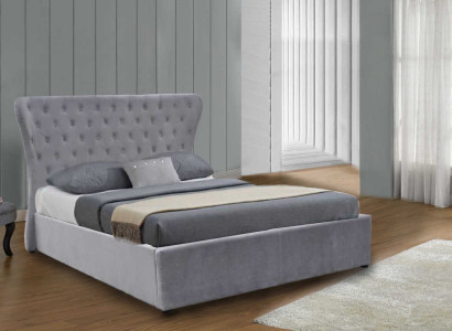 Graues Chesterfield Doppelbett Luxus Betten Designer Schlafzimmer Bett