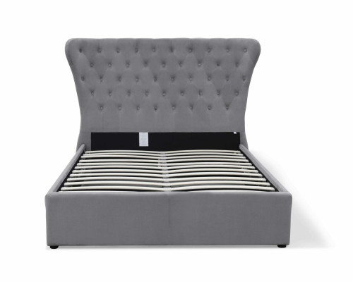 Graues Chesterfield Doppelbett Luxus Betten Designer Schlafzimmer Bett
