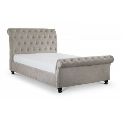 Chesterfield Design Polster Englisches Bett Grau 160/180x200 Doppelbett Betten